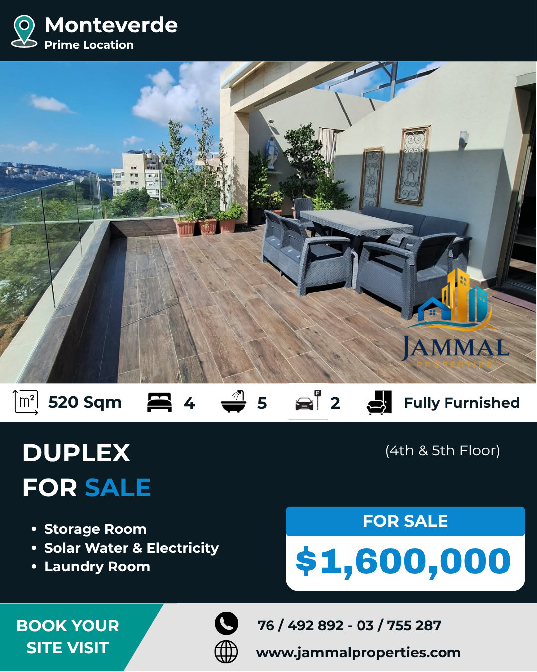 Spacious, High End Finishing Apartment, Located In The Prime Residential Of Monteverde, Offering Privacy And Big Spaces For A Better Luxury Living (520 SQM)