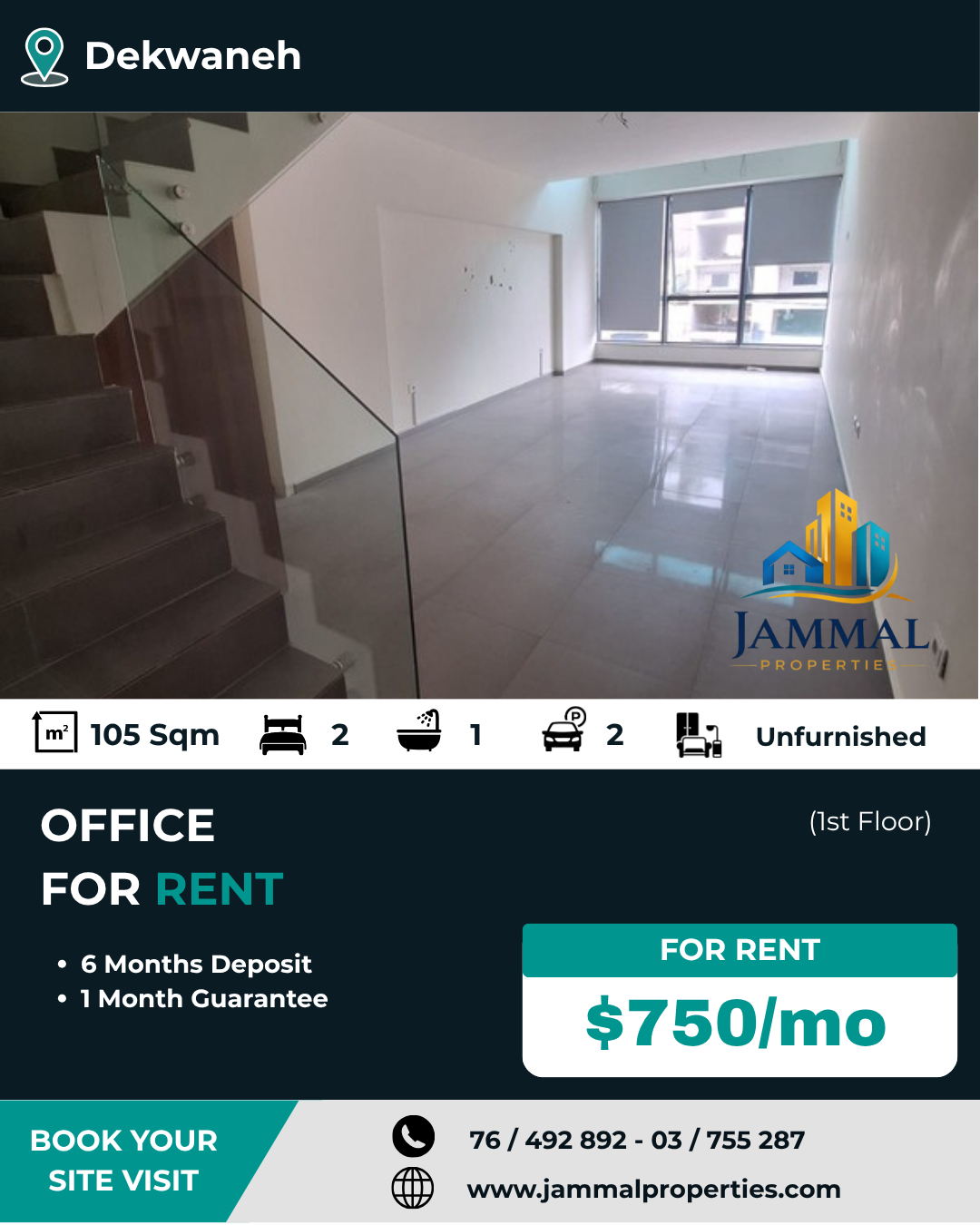 Ready To Move In A Cozy 2 Floors Office (105 SQM)