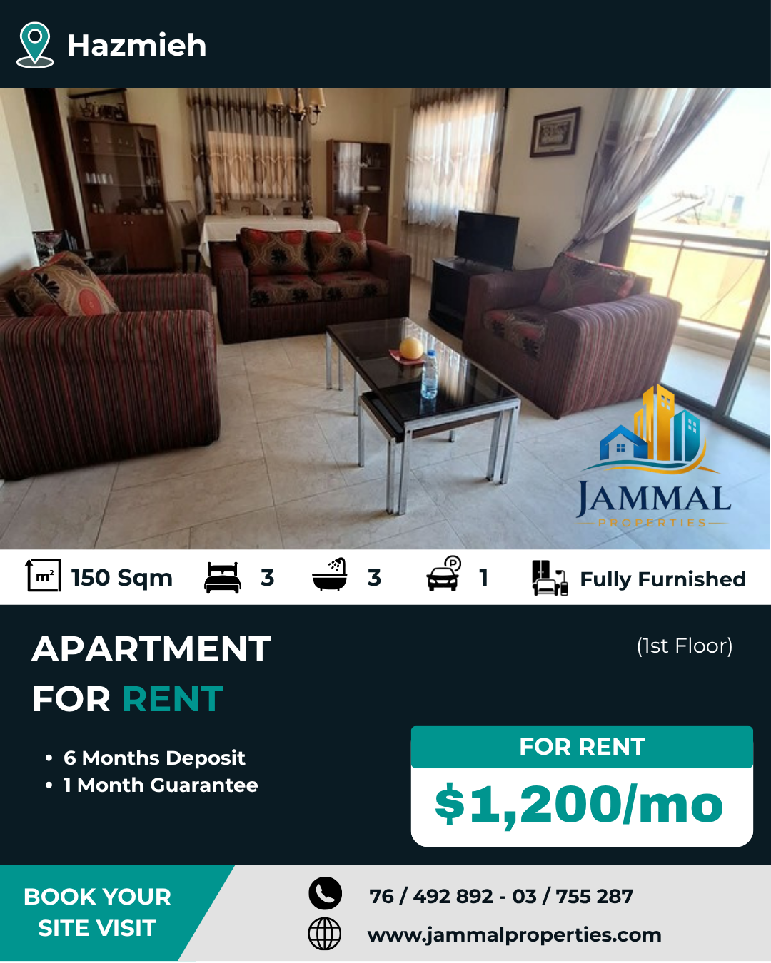 Great Located Apartment In Hazmieh (150 Sqm), Ready To Move In