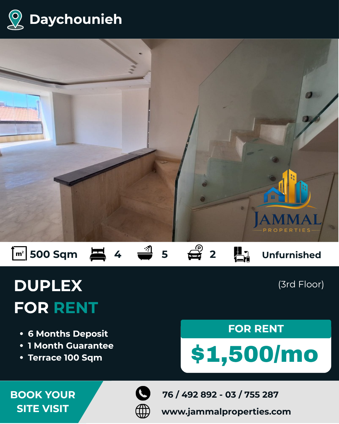 Ready To Move In Duplex In Daychounieh (500 SQM)