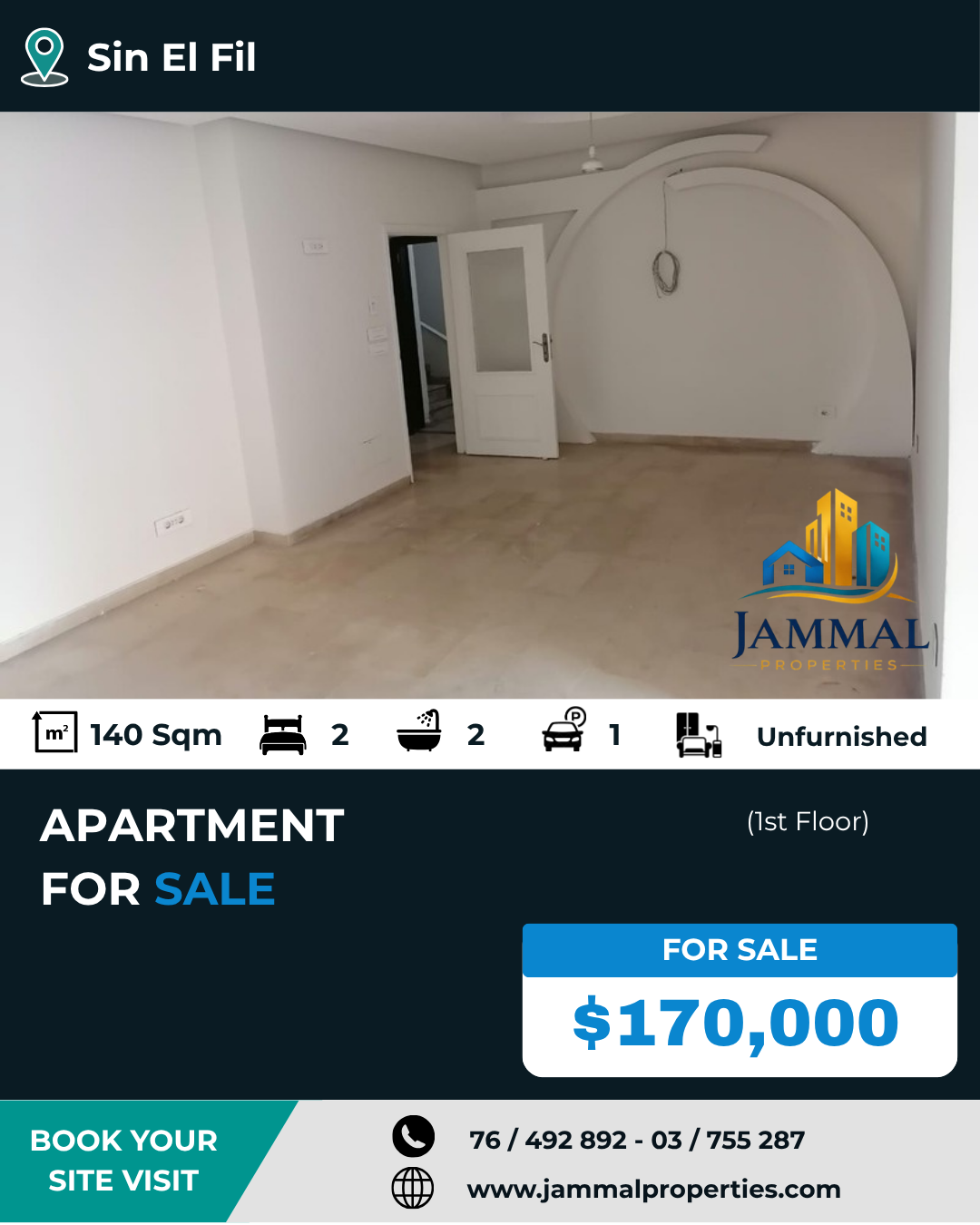 APT SALE - Sin El Fil (140 SQM)