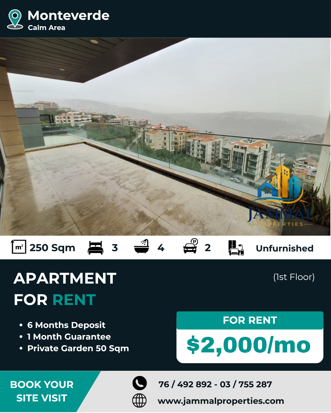 Spacious Apartment With A Private Garden In A Prime Calm Location (250 SQM)