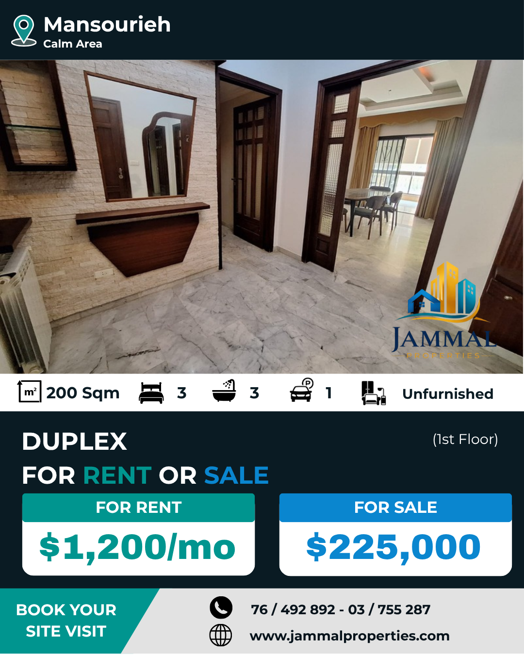 Fully Furnished And Decorated 3 Bedrooms Apartment In A Calm Area (200 SQM)