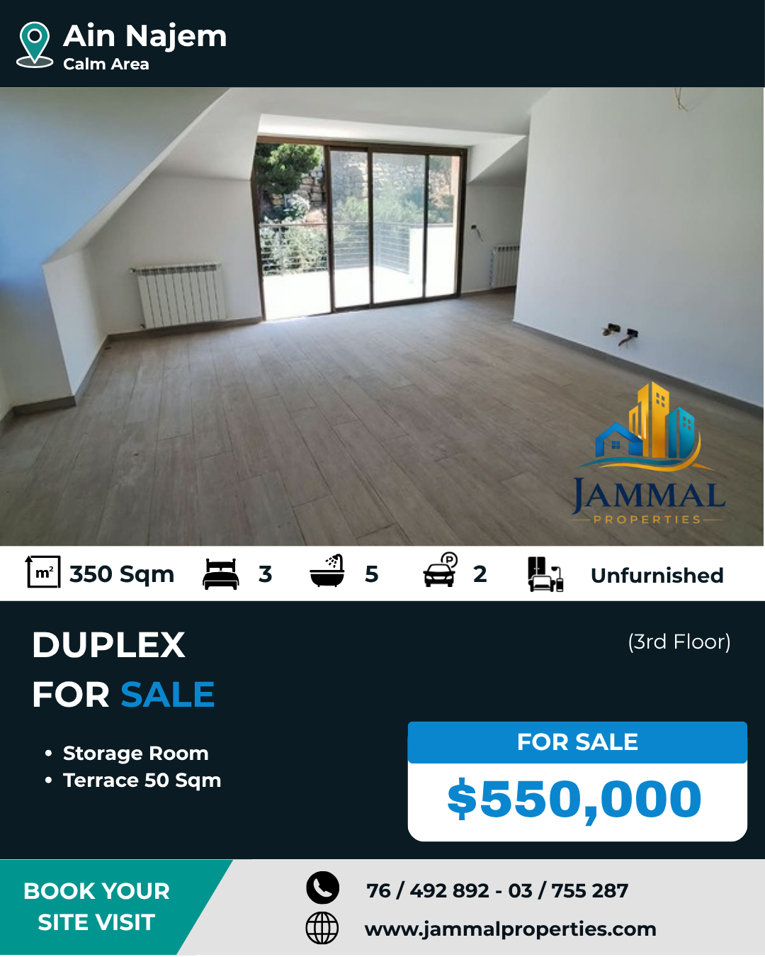 Brand New Duplex (350 SQM) In Calm Area