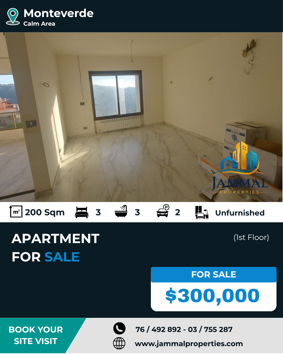 Elegant Apartment In A Calm Area In A Prime Monteverde Location (167 SQM)