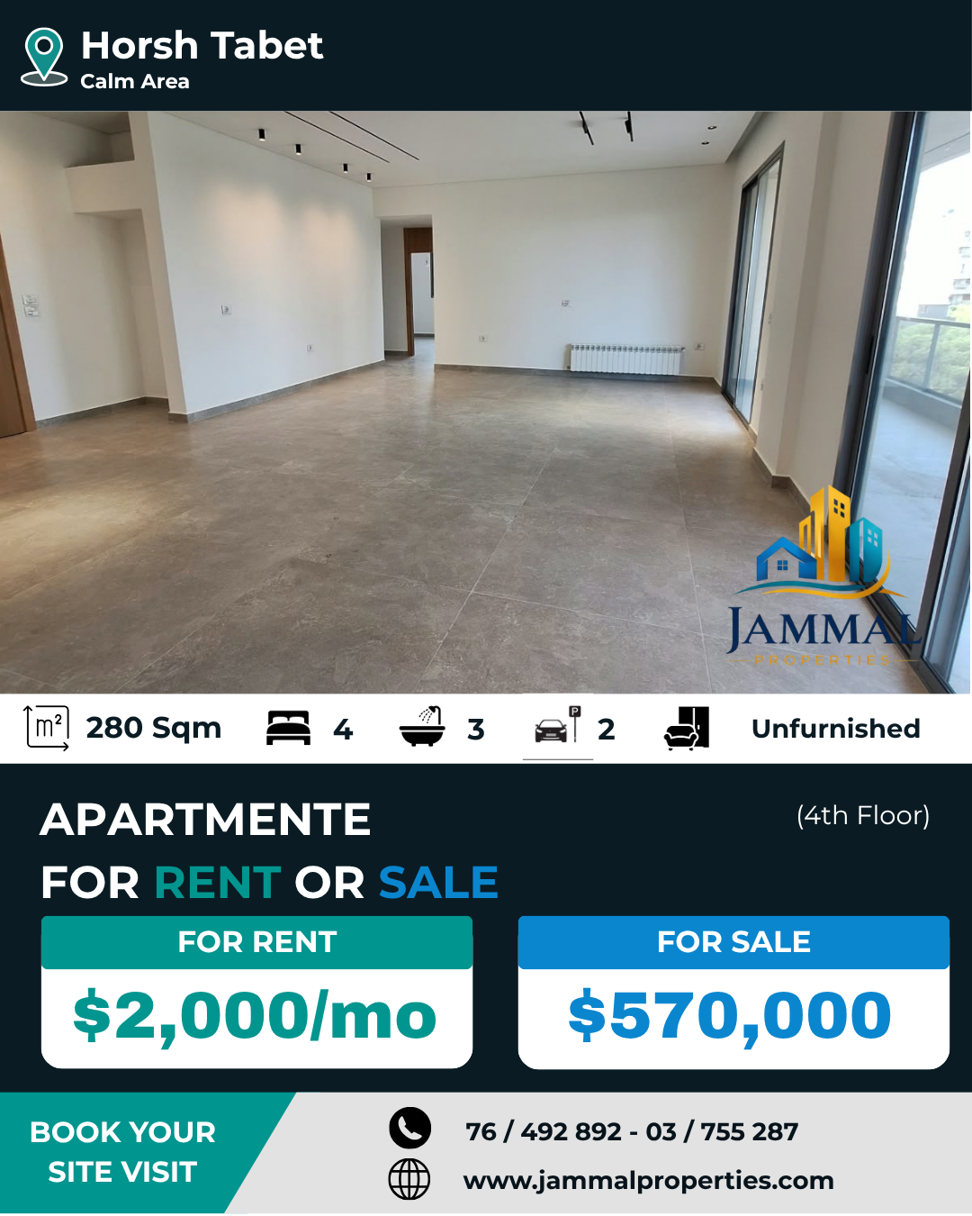 A Spacious Apartment With Modern Decoration Available In A Prime Location In Horsh Tabet