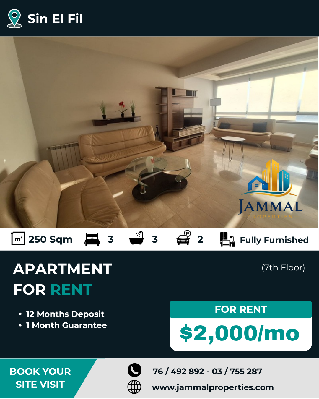 APT RENT -  Sin El Fil (250 SQM)