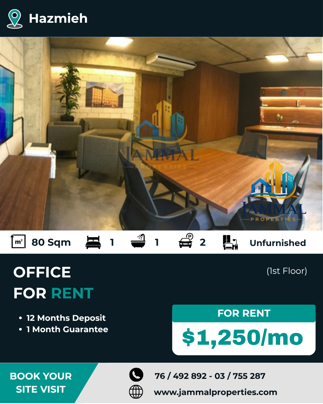 Practical And Well Located Office Space, Perfect For Small Business (80 SQM)