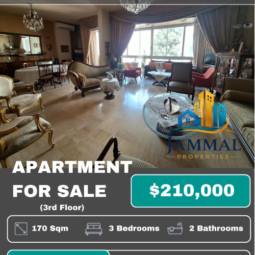 Well Maintained Apartment For Sale (170 SQM), Ready To Move In In Mansourieh
