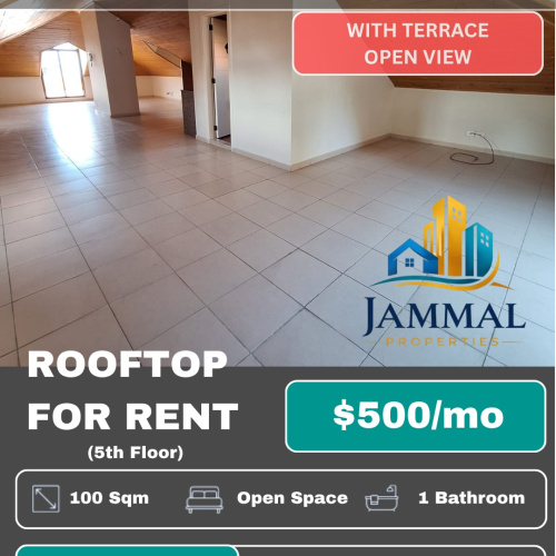Open Space Rooftop In A Well Maintained Building With Terrace And Open View (100 SQM)