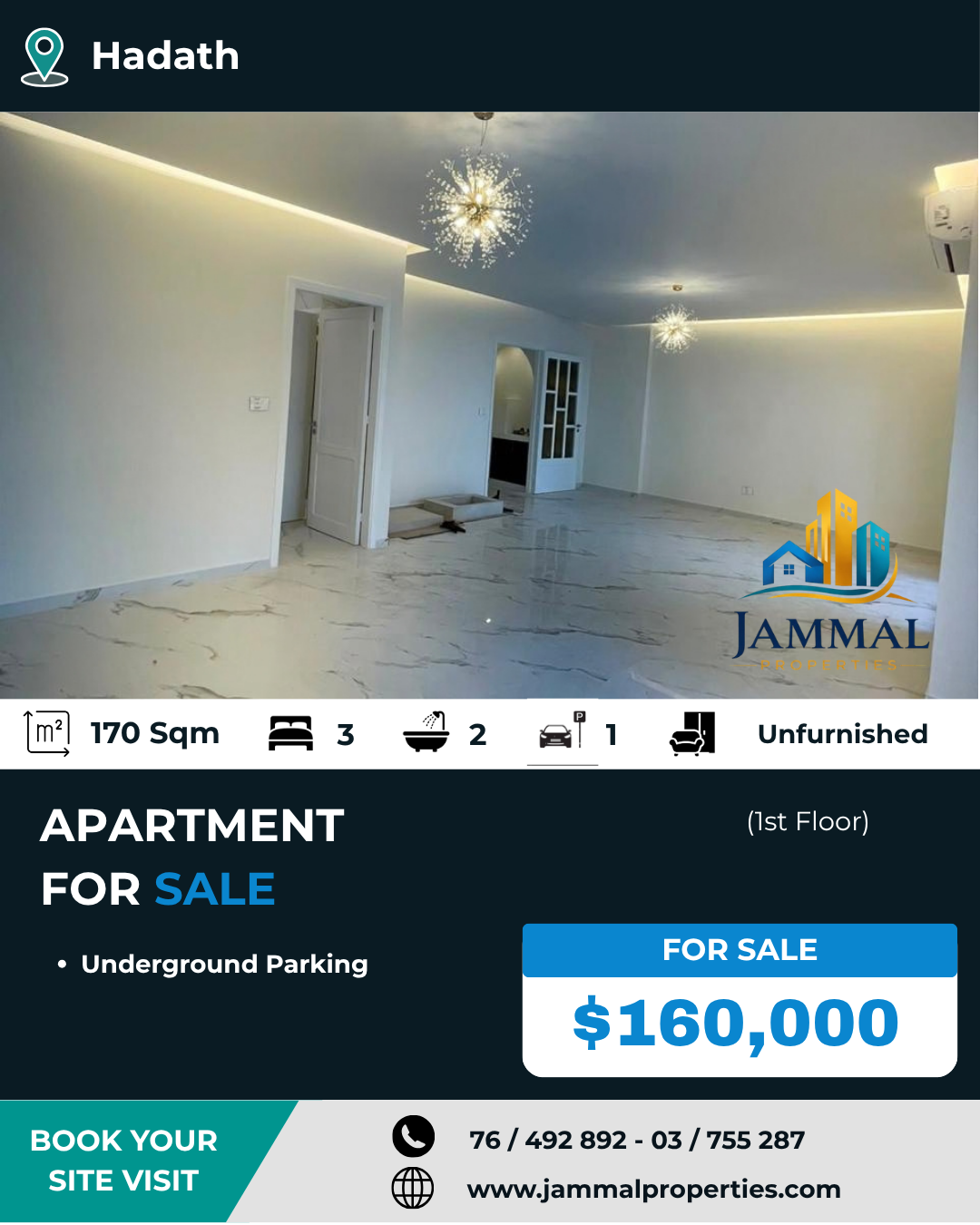 A Cozy Apartment Location In Hadath In An Old Building. Well Maintained Apartment Ready To Move In
