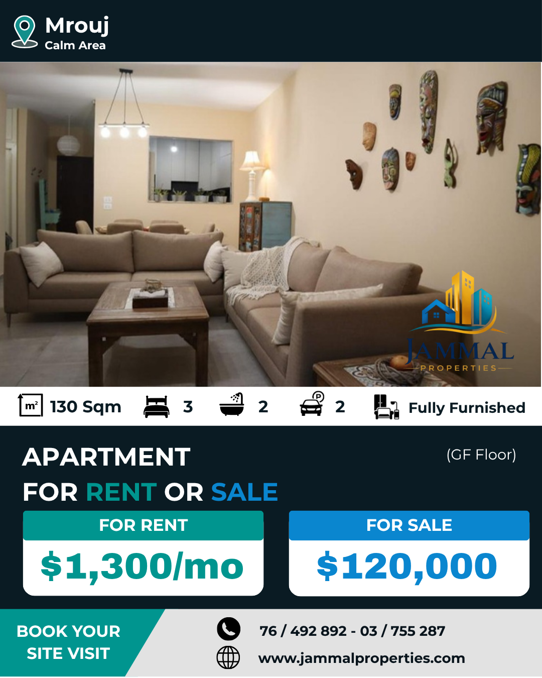 A Cozy And Fully Furnished Apartment In A Calm Mountain Area, Perfect For Residence Or Investment (130 SQM)