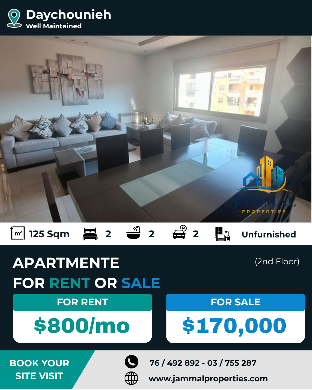 A Very Cozy Apartment For Rent In Daychounieh, Fully Furnished And Ready To Move In
