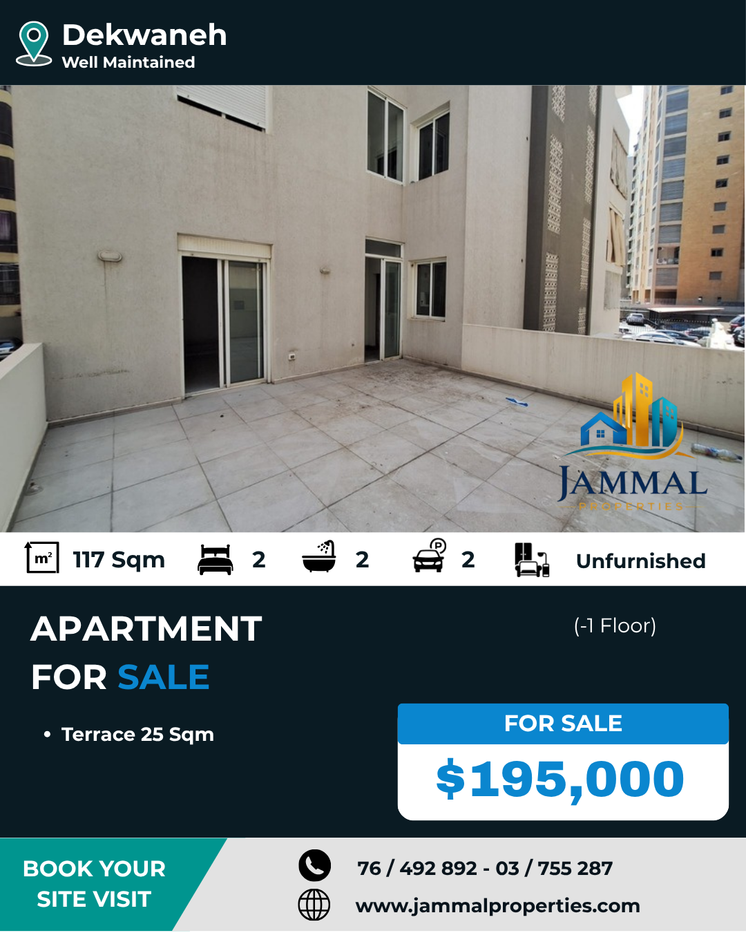 A modern Well-Distributed Apartment Offering Comfort, Safety And Functionality. Perfect For Families Looking For A Secure And Practical Home (117 SQM)