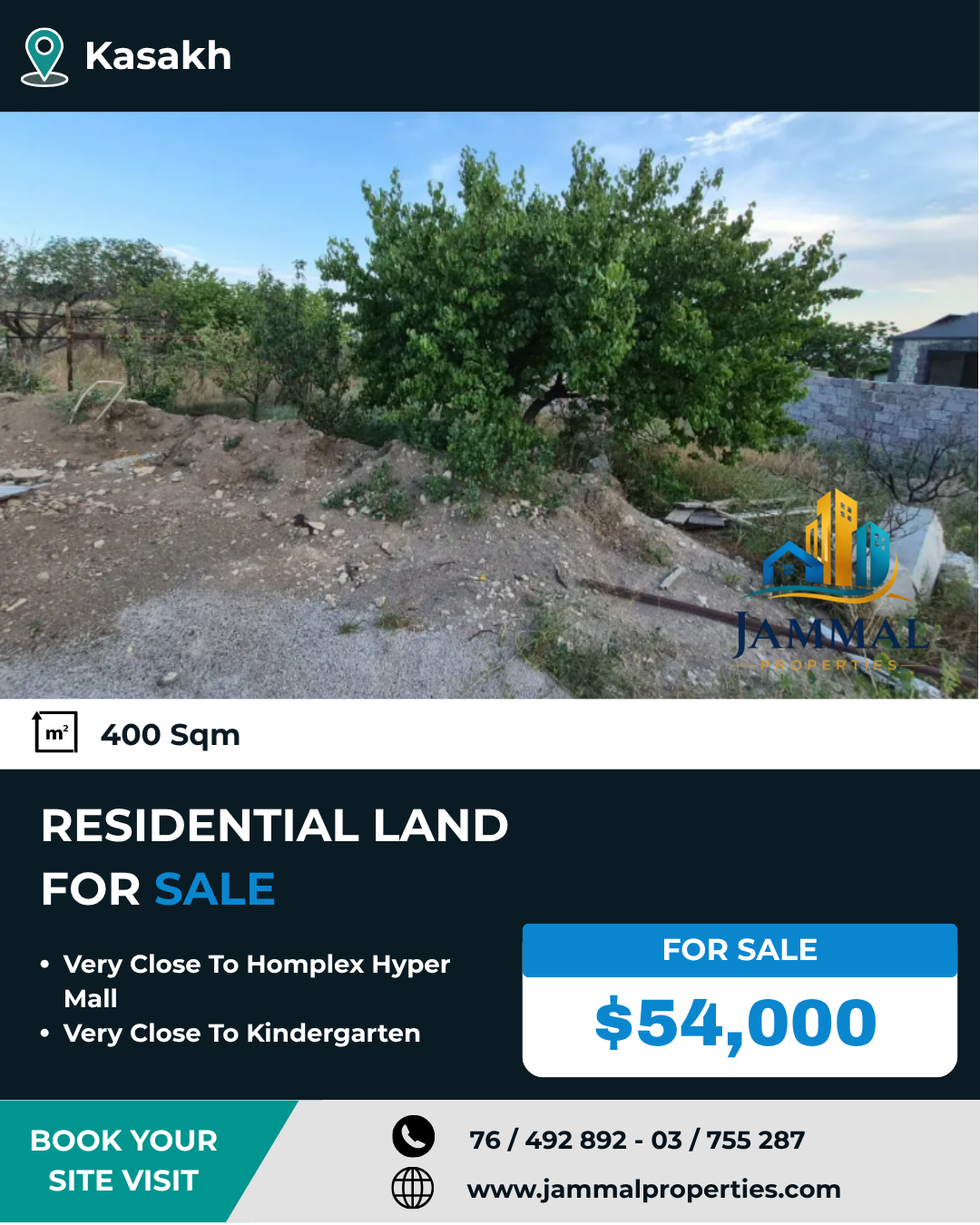 Plot for residential development in Kasakh, 400 sqm