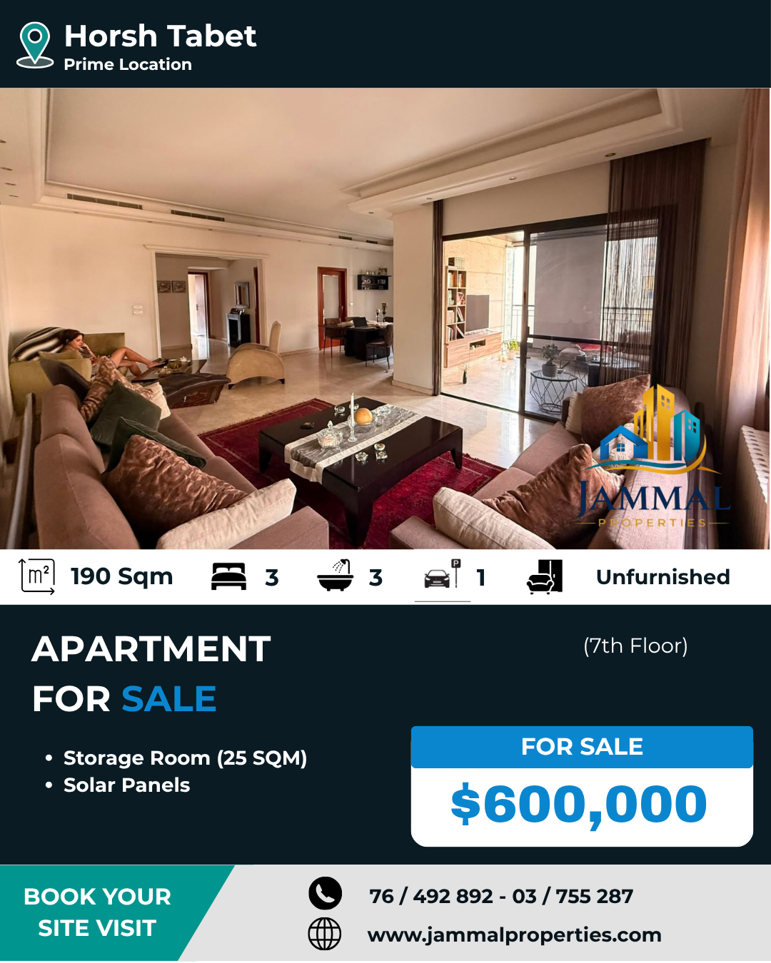 A Well Maintained Apartment Located In A Prime Location In Horsh Tabet, Ready To Move In. 10 Minutes Away From Beirut