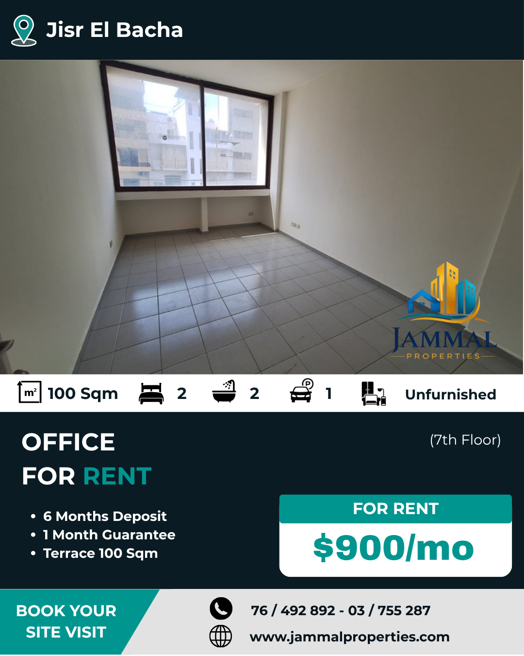 Great Location Office Available With Terrace (100 SQM)