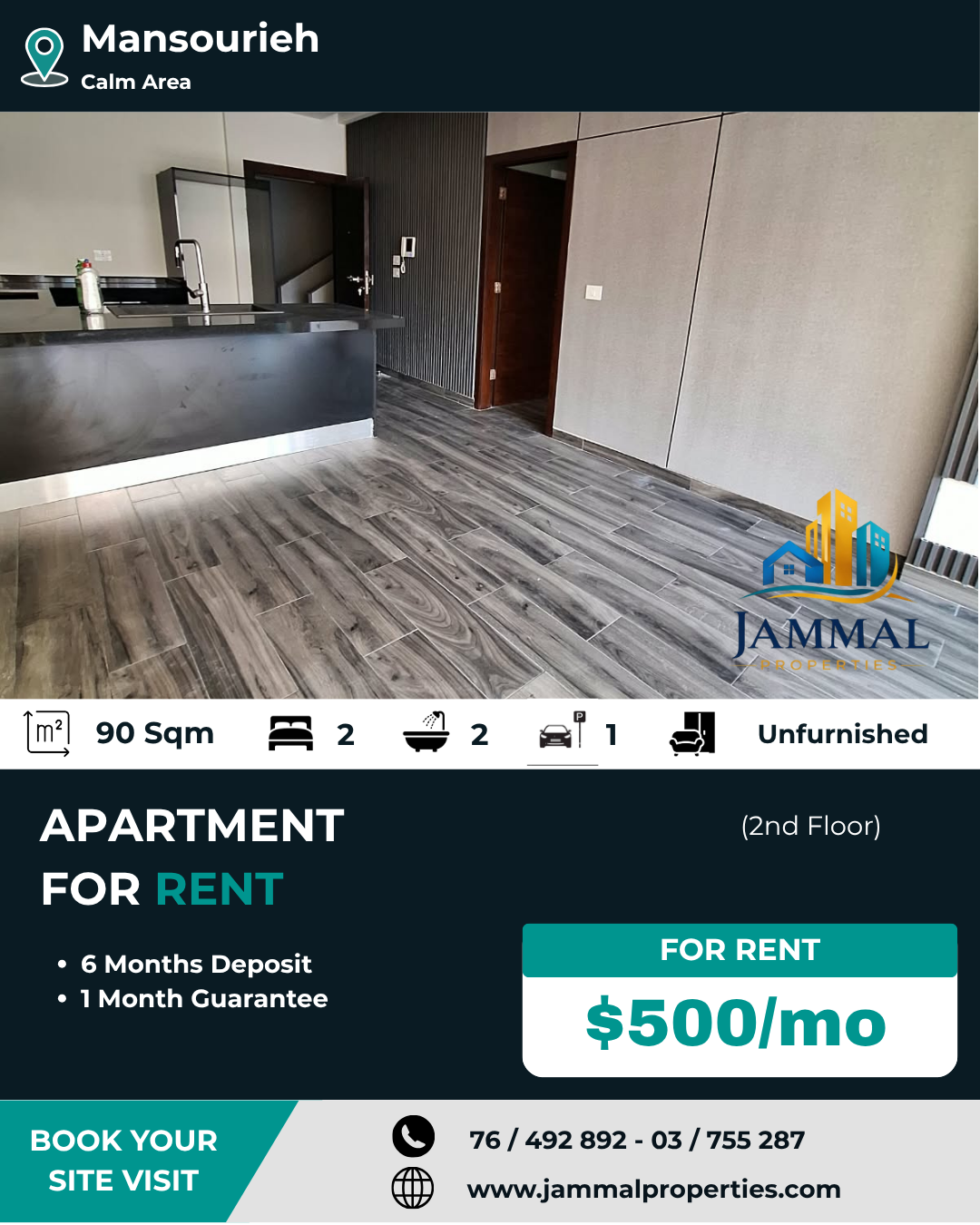 A Cozy Small Apartment With Open Kitchen, Ready To Move In Located In A Calm Area In Mansourieh